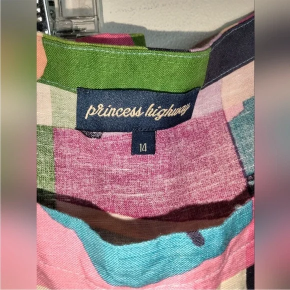 Princess Highway (Size AU14) Multicolor Patchwork Top & Bottom Matching Set - Picture 4 of 15